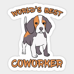 Beagle World's Best Coworker WFH Sticker